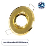 GloboStar® DELTA 77804 Χωνευτό Κινούμενο Στρόγγυλο Σποτ Οροφής για Λάμπα MR11 με Βάση GU5.3 ή GU10 - IP20 - Μεταλλικό - Φ70 x Υ21mm - Χρυσό Πλατίνα - 5 Χρόνια Εγγύηση