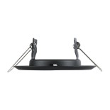 GloboStar® DELTA 77808 Χωνευτό Στρόγγυλο Σποτ Οροφής για Λάμπα MR16 με Βάση GU5.3 ή GU10 - IP20 - Μεταλλικό - Φ83 x Υ31mm - Μαύρο - 5 Χρόνια Εγγύηση