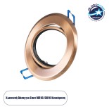 GloboStar® DELTA 77819 Χωνευτό Κινούμενο Στρόγγυλο Σποτ Οροφής για Λάμπα MR16 με Βάση GU5.3 ή GU10 - IP20 - Μεταλλικό - Φ92 x Υ28mm - Χάλκινο - 5 Χρόνια Εγγύηση
