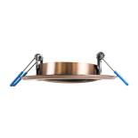 GloboStar® DELTA 77819 Χωνευτό Κινούμενο Στρόγγυλο Σποτ Οροφής για Λάμπα MR16 με Βάση GU5.3 ή GU10 - IP20 - Μεταλλικό - Φ92 x Υ28mm - Χάλκινο - 5 Χρόνια Εγγύηση