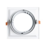 GLOBOSTAR® VITA 77852 Χωνευτή Κινούμενη Βάση για Σποτ AR111 για Ντουί GU10/GU5.3 IP20 - Λευκό - Μ18 x Π18 x Υ4.5cm / Q17.5 x 17.5cm