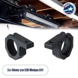 GloboStar® 85553 ΣΕΤ 2 Βάσεις Στήριξης για Μπάρες - Προβολάκια LED Rollbar JEEP BAR Holder - Clamp - Brackets - 1.5