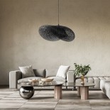 GLOBOSTAR® MEXICO 02202 Boho Κρεμαστό Φωτιστικό Οροφής με Ντουί 1 x E27 AC 220-240V IP20 - Μαύρο - Μ85 x Π50 x Υ30cm