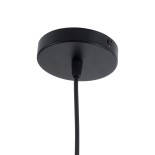 GloboStar® FEMINE 01011 Μοντέρνο Κρεμαστό Φωτιστικό Καμπάνα Σετ Πολύφωτο 4 x E27 IP20 Γκρι Γυαλί με Μαύρο Μέταλλο - Μ70 x Π70 x Y24.5cm