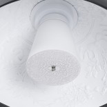 GloboStar® SERENIA 01151 Μοντέρνο Κρεμαστό Φωτιστικό Καμπάνα Μονόφωτο 1 x E27 IP20 Μαύρο & Λευκό Γύψο - Μ40 x Π40 x Υ20cm