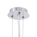 GloboStar® SERENIA 01151 Μοντέρνο Κρεμαστό Φωτιστικό Καμπάνα Μονόφωτο 1 x E27 IP20 Μαύρο & Λευκό Γύψο - Μ40 x Π40 x Υ20cm