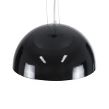 GloboStar® SERENIA 01151 Μοντέρνο Κρεμαστό Φωτιστικό Καμπάνα Μονόφωτο 1 x E27 IP20 Μαύρο & Λευκό Γύψο - Μ40 x Π40 x Υ20cm