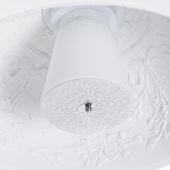GloboStar® SERENIA 01152 Μοντέρνο Κρεμαστό Φωτιστικό Καμπάνα Μονόφωτο 1 x E27 IP20 Λευκό Γύψο - Μ40 x Π40 x Υ20cm