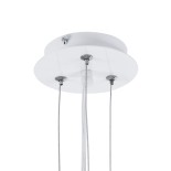 GloboStar® SERENIA 01152 Μοντέρνο Κρεμαστό Φωτιστικό Καμπάνα Μονόφωτο 1 x E27 IP20 Λευκό Γύψο - Μ40 x Π40 x Υ20cm
