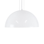 GloboStar® SERENIA 01152 Μοντέρνο Κρεμαστό Φωτιστικό Καμπάνα Μονόφωτο 1 x E27 IP20 Λευκό Γύψο - Μ40 x Π40 x Υ20cm