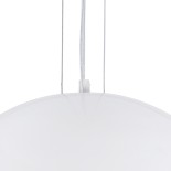 GloboStar® SERENIA 01152 Μοντέρνο Κρεμαστό Φωτιστικό Καμπάνα Μονόφωτο 1 x E27 IP20 Λευκό Γύψο - Μ40 x Π40 x Υ20cm