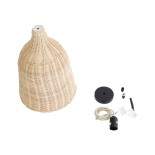 GLOBOSTAR® BAHAMAS 01202 Boho Κρεμαστό Φωτιστικό Οροφής με Ντουί 1 x E27 AC 220-240V IP20 - Μπεζ - Μ30 x Π30 x Υ40cm