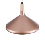 GLOBOSTAR® FELICITA 01223 Μοντέρνο Κρεμαστό Φωτιστικό Οροφής με Ντουί 1 x E27 AC 220-240V IP20 - Χάλκινο & Λευκό - Μ40 x Π40 x Υ30cm