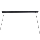 GloboStar® ALFREDA 01242 Μοντέρνο Κρεμαστό Φωτιστικό Ράγα Πολύφωτο 10 x E27 IP20 Μαύρο Μέταλλο - Μ140 x Π18 x Υ7cm