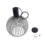 GloboStar® SCANDI 01266 Μοντέρνο Κρεμαστό Φωτιστικό Οροφής Μονόφωτο 1 x E27 AC220-240V IP20 - Φ38 x Υ50cm - Μαύρο Μεταλλικό Καμπάνα - 5 Χρόνια Εγγύηση