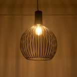 GloboStar® SCANDI 01266 Μοντέρνο Κρεμαστό Φωτιστικό Οροφής Μονόφωτο 1 x E27 AC220-240V IP20 - Φ38 x Υ50cm - Μαύρο Μεταλλικό Καμπάνα - 5 Χρόνια Εγγύηση