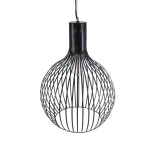 GloboStar® SCANDI 01266 Μοντέρνο Κρεμαστό Φωτιστικό Οροφής Μονόφωτο 1 x E27 AC220-240V IP20 - Φ38 x Υ50cm - Μαύρο Μεταλλικό Καμπάνα - 5 Χρόνια Εγγύηση