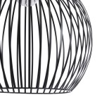 GloboStar® SCANDI 01266 Μοντέρνο Κρεμαστό Φωτιστικό Οροφής Μονόφωτο 1 x E27 AC220-240V IP20 - Φ38 x Υ50cm - Μαύρο Μεταλλικό Καμπάνα - 5 Χρόνια Εγγύηση