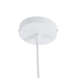 GloboStar® SEVILLE 01268 Μοντέρνο Κρεμαστό Φωτιστικό Καμπάνα Μονόφωτο 1 x E27 IP20 Λευκό & Χρυσό Μέταλλο - Μ35 x Π35 x Υ35cm
