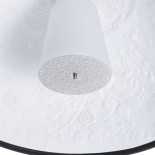 GloboStar® SERENIA 01270 Μοντέρνο Κρεμαστό Φωτιστικό Καμπάνα Μονόφωτο 1 x E27 IP20 Μαύρο Μέταλλο με Λευκό Γύψο - Μ60 x Π60 x Υ30cm
