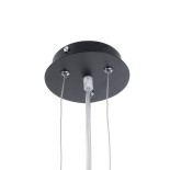 GloboStar® SERENIA 01270 Μοντέρνο Κρεμαστό Φωτιστικό Καμπάνα Μονόφωτο 1 x E27 IP20 Μαύρο Μέταλλο με Λευκό Γύψο - Μ60 x Π60 x Υ30cm
