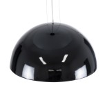 GloboStar® SERENIA 01270 Μοντέρνο Κρεμαστό Φωτιστικό Καμπάνα Μονόφωτο 1 x E27 IP20 Μαύρο Μέταλλο με Λευκό Γύψο - Μ60 x Π60 x Υ30cm