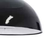 GloboStar® SERENIA 01270 Μοντέρνο Κρεμαστό Φωτιστικό Καμπάνα Μονόφωτο 1 x E27 IP20 Μαύρο Μέταλλο με Λευκό Γύψο - Μ60 x Π60 x Υ30cm