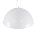 GloboStar® SERENIA WHITE 01271 Μοντέρνο Κρεμαστό Φωτιστικό Οροφής Μονόφωτο 1 x E27 AC220-240V IP20 - Φ60 x Υ30cm - Λευκό Γύψινο Καμπάνα - 5 Χρόνια Εγγύηση