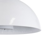 GloboStar® SERENIA WHITE 01271 Μοντέρνο Κρεμαστό Φωτιστικό Οροφής Μονόφωτο 1 x E27 AC220-240V IP20 - Φ60 x Υ30cm - Λευκό Γύψινο Καμπάνα - 5 Χρόνια Εγγύηση