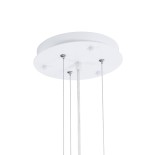 GloboStar® SERENIA WHITE 01273 Μοντέρνο Κρεμαστό Φωτιστικό Οροφής Μονόφωτο 1 x E27 AC220-240V IP20 - Φ90 x Υ40cm - Λευκό Γύψινο Καμπάνα - 5 Χρόνια Εγγύηση
