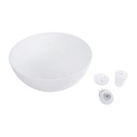 GloboStar® SERENIA WHITE 01273 Μοντέρνο Κρεμαστό Φωτιστικό Οροφής Μονόφωτο 1 x E27 AC220-240V IP20 - Φ90 x Υ40cm - Λευκό Γύψινο Καμπάνα - 5 Χρόνια Εγγύηση