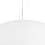 GloboStar® SERENIA WHITE 01273 Μοντέρνο Κρεμαστό Φωτιστικό Οροφής Μονόφωτο 1 x E27 AC220-240V IP20 - Φ90 x Υ40cm - Λευκό Γύψινο Καμπάνα - 5 Χρόνια Εγγύηση