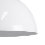 GloboStar® SERENIA WHITE 01273 Μοντέρνο Κρεμαστό Φωτιστικό Οροφής Μονόφωτο 1 x E27 AC220-240V IP20 - Φ90 x Υ40cm - Λευκό Γύψινο Καμπάνα - 5 Χρόνια Εγγύηση