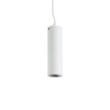 GLOBOSTAR® CANNON 01274 Μοντέρνο Κρεμαστό Φωτιστικό Οροφής με Ντουί 1 x GU10 AC 220-240V IP20 - Λευκό - Μ6 x Π6 x Y20cm
