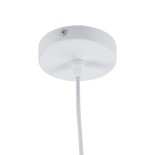 GloboStar® FELICITA 01276 Μοντέρνο Κρεμαστό Φωτιστικό Καμπάνα Μονόφωτο 1 x E27 IP20 Ασημί Μέταλλο με Μπεζ Ξύλο - Μ40 x Π40 x Y30cm