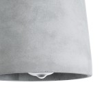 GloboStar® TRIBECA 01319 Μοντέρνο Κρεμαστό Φωτιστικό Καμπάνα Μονόφωτο 1 x E27 IP20 Γκρι Τσιμέντο με Μπεζ Σχοινί - Μ20 x Π20 x Υ26cm