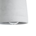 GloboStar® TRIBECA 01320 Μοντέρνο Κρεμαστό Φωτιστικό Καμπάνα Μονόφωτο 1 x E27 IP20 Γκρι Τσιμέντο - Μ20 x Π20 x Υ26cm