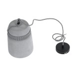 GloboStar® TRIBECA 01321 Μοντέρνο Industrial Κρεμαστό Φωτιστικό Οροφής Μονόφωτο 1 x E27 AC220-240V IP20 - Φ20 x Υ26cm - Γκρι Τσιμέντο Καμπάνα - 5 Χρόνια Εγγύηση