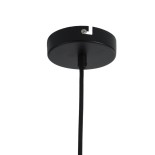 GloboStar® DURANT 01322 Μοντέρνο Κρεμαστό Φωτιστικό Πλέγμα Μονόφωτο 1 x E27 IP20 Γκρι Τσιμέντο με Χρυσό Μέταλλο - Μ12 x Π12 x Υ40cm