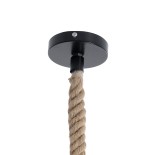 GLOBOSTAR® ORVAL 01689 Μοντέρνο Κρεμαστό Φωτιστικό Οροφής με Ντουί 1 x E27 AC 220-240V IP20 - Μαύρο & Μπεζ - Μ20 x Π20 x Υ20cm