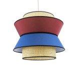 GLOBOSTAR® SAIGE 01919 Boho Κρεμαστό Φωτιστικό Οροφής με Ντουί 1 x E27 AC 220-240V IP20 - Πολύχρωμο - Μ50 x Π50 x Υ43cm