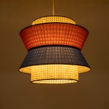 GLOBOSTAR® SAIGE 01919 Boho Κρεμαστό Φωτιστικό Οροφής με Ντουί 1 x E27 AC 220-240V IP20 - Πολύχρωμο - Μ50 x Π50 x Υ43cm