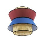 GLOBOSTAR® SAIGE 01919 Boho Κρεμαστό Φωτιστικό Οροφής με Ντουί 1 x E27 AC 220-240V IP20 - Πολύχρωμο - Μ50 x Π50 x Υ43cm