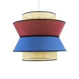 GLOBOSTAR® SAIGE 01919 Boho Κρεμαστό Φωτιστικό Οροφής με Ντουί 1 x E27 AC 220-240V IP20 - Πολύχρωμο - Μ50 x Π50 x Υ43cm