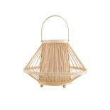 GLOBOSTAR® CATHY 02006 Boho Επιτραπέζιο Φωτιστικό Πορτατίφ με Ντουί 1 x E27 AC 220-240V IP20 - Μπεζ - Μ30 x Π30 x Υ22cm