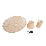 GLOBOSTAR® ZORA 02140 Boho Κρεμαστό Φωτιστικό Οροφής με Ντουί 1 x E27 AC 220-240V IP20 - Μπεζ - Μ120 x Π120 x Υ40cm