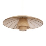 GLOBOSTAR® ZORA 02140 Boho Κρεμαστό Φωτιστικό Οροφής με Ντουί 1 x E27 AC 220-240V IP20 - Μπεζ - Μ120 x Π120 x Υ40cm