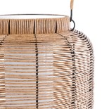GloboStar® GRAMBIAN 02304 Boho Αυτόνομο Ηλιακό Κρεμαστό/Επιτραπέζιο Φωτιστικό Φαναράκι LED SMD 5W 500lm - Φ30 x Υ48cm - με Ενσωματωμένη Μπαταρία 600mAh - Φωτοβολταϊκό Πάνελ και Αισθητήρα Ημέρας-Νύχτας με Ασύρματο Χειριστήριο IR Μπεζ Μπαμπού Αδιάβροχο IP65