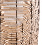 GloboStar® GRAMBIAN 02304 Boho Αυτόνομο Ηλιακό Κρεμαστό/Επιτραπέζιο Φωτιστικό Φαναράκι LED SMD 5W 500lm - Φ30 x Υ48cm - με Ενσωματωμένη Μπαταρία 600mAh - Φωτοβολταϊκό Πάνελ και Αισθητήρα Ημέρας-Νύχτας με Ασύρματο Χειριστήριο IR Μπεζ Μπαμπού Αδιάβροχο IP65