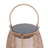 GloboStar® HESPELER 02305 Boho Αυτόνομο Ηλιακό Κρεμαστό/Επιτραπέζιο Φωτιστικό Φαναράκι LED SMD 5W 500lm - Φ25 x Υ45cm - με Ενσωματωμένη Μπαταρία 600mAh - Φωτοβολταϊκό Πάνελ και Αισθητήρα Ημέρας-Νύχτας με Ασύρματο Χειριστήριο IR Μπεζ Μπαμπού Αδιάβροχο IP65